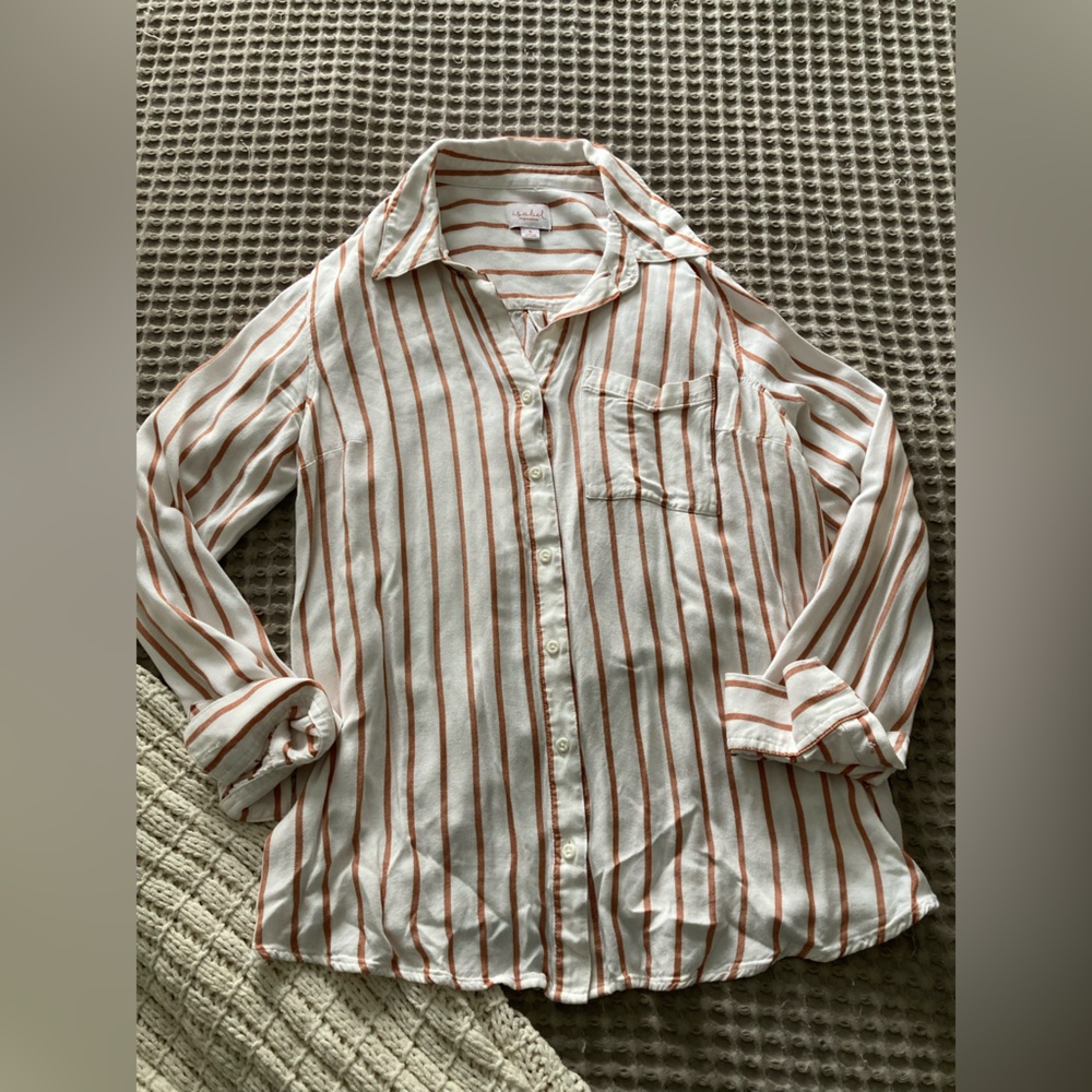 Isabel size small striped long sleeve blouse